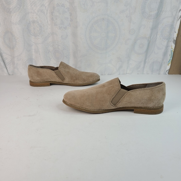 Franco Sarto Pardon tan suede leather slip-on loafers women's size 10 - Picture 2 of 12